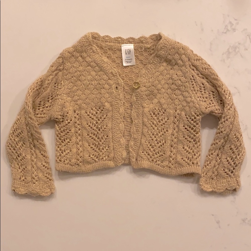 Baby gap velvet dress and with crocheted cardigan - Picture 4 of 4